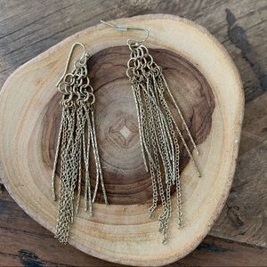 Multiple strand chain earrings